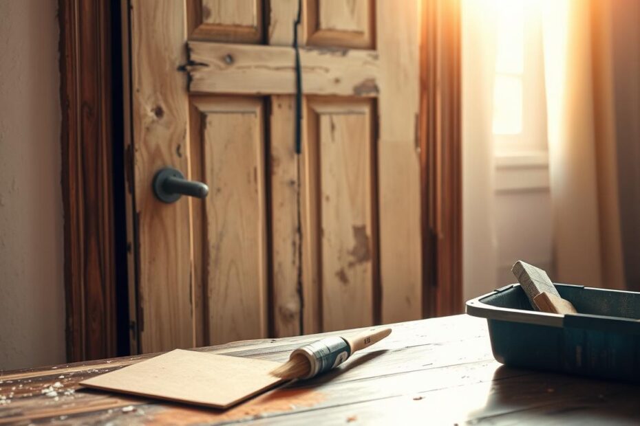 jak odnowić stare drzwi z płyty pilśniowej