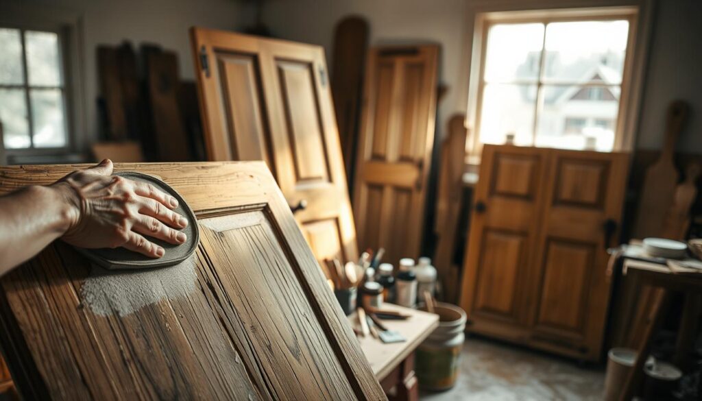 proces odnawiania drzwi