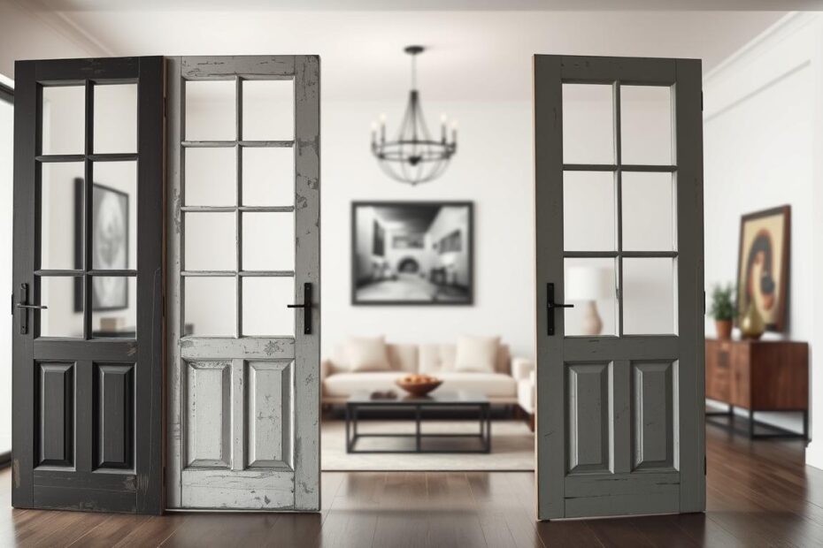 jak przerobić stare drzwi z szybą na nowoczesne