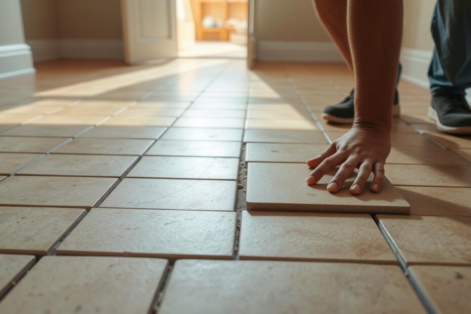 jak układać płytki przy drzwiach