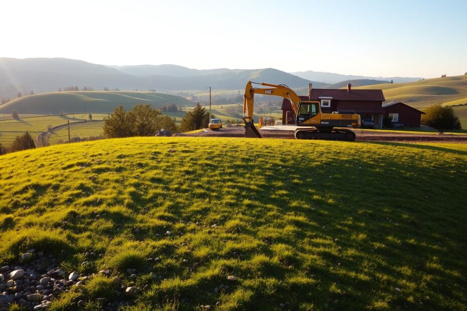 jak wyrównać działkę ze spadkiem