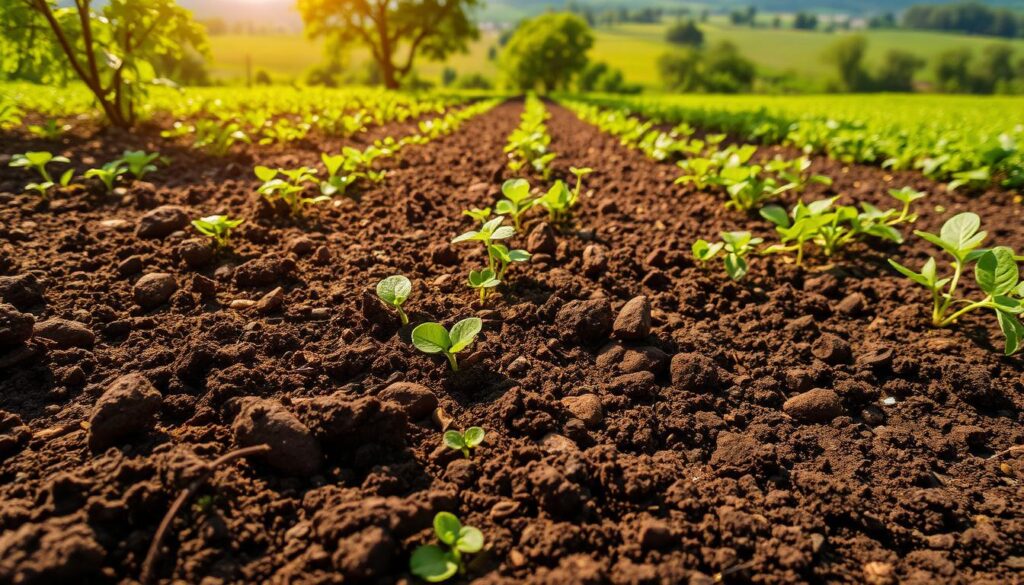 A lush, verdant field stretches out before the viewer, its soil rich and dark, teeming with nutrients. In the foreground, individual soil particles and clumps are visible, their texture and color indicating the quality and composition of the earth. The middle ground features a variety of plants and vegetation, their roots delving deep into the fertile ground. Sunlight filters through the canopy above, casting a warm, golden glow over the scene. The background showcases a tranquil rural landscape, with rolling hills and distant trees. The overall impression is one of a thriving, healthy ecosystem, where the soil's class and composition play a vital role in the productivity and value of the land. A lush, verdant field stretches out before the viewer, its soil rich and dark, teeming with nutrients. In the foreground, individual soil particles and clumps are visible, their texture and color indicating the quality and composition of the earth. The middle ground features a variety of plants and vegetation, their roots delving deep into the fertile ground. Sunlight filters through the canopy above, casting a warm, golden glow over the scene. The background showcases a tranquil rural landscape, with rolling hills and distant trees. The overall impression is one of a thriving, healthy ecosystem, where the soil's class and composition play a vital role in the productivity and value of the land.