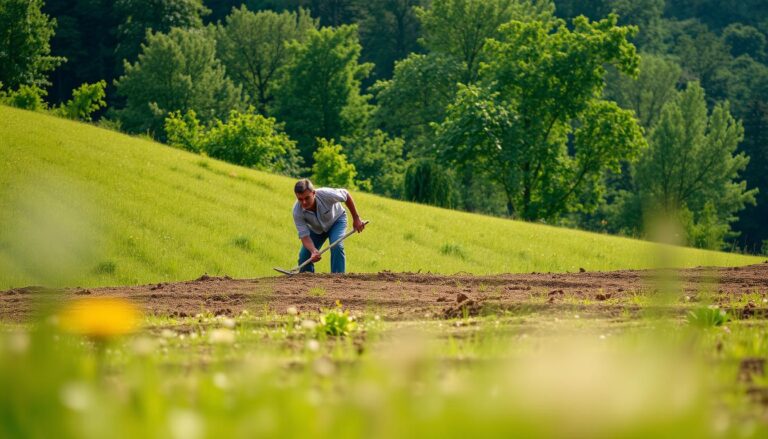 jak wyrównać teren na działce