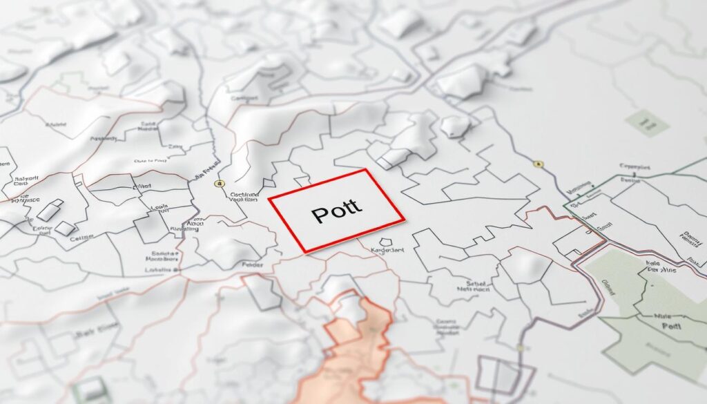 A detailed topographical map of a rural landscape, displaying a clearly marked parcel of land with its unique plot number. The map is presented in a clean, legible style with minimal clutter, allowing the viewer to easily locate and identify the specific plot. The map is illuminated by soft, natural lighting, creating a calm and informative atmosphere. The perspective is slightly elevated, providing a comprehensive overview of the area while maintaining a level of detail that enables the viewer to discern the plot's boundaries and adjacent features. The image conveys a sense of practicality and utility, making it an effective visual aid for the article's subject matter.
