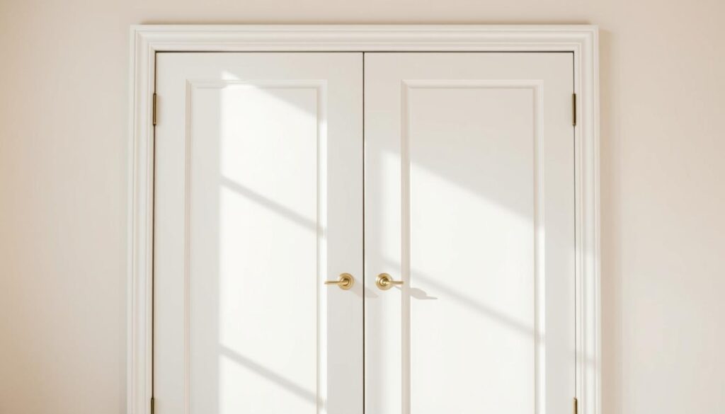 A bright, well-lit interior with a pair of pristine white wooden doors in the foreground. The doors are framed by a neutral-colored wall, casting soft shadows that add depth and dimension. The doors have a smooth, unblemished surface, inviting the viewer to examine their clean, unblemished appearance. The lighting is diffused, creating a warm, natural ambiance that highlights the doors' elegant simplicity. The scene exudes a sense of cleanliness and orderliness, suggesting an effective and safe cleaning method has been used to maintain the doors' pristine condition. A bright, well-lit interior with a pair of pristine white wooden doors in the foreground. The doors are framed by a neutral-colored wall, casting soft shadows that add depth and dimension. The doors have a smooth, unblemished surface, inviting the viewer to examine their clean, unblemished appearance. The lighting is diffused, creating a warm, natural ambiance that highlights the doors' elegant simplicity. The scene exudes a sense of cleanliness and orderliness, suggesting an effective and safe cleaning method has been used to maintain the doors' pristine condition.