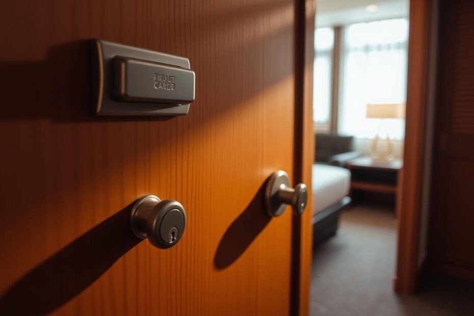 Jak zamknąć drzwi w hotelu na kartę od środka