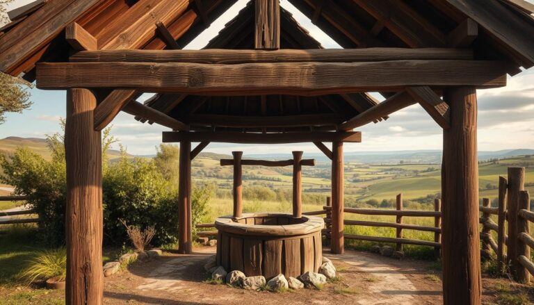 Obudowa studni drewniana